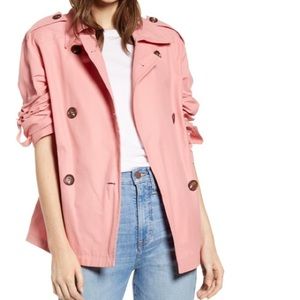 Something navy double breasted crop jacket